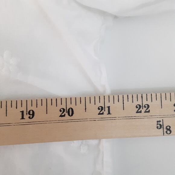 Vintage Y2K Eyelet Lace Tunic Top White Broderie Anglaise Roll Tab Resort - Picture 11 of 13